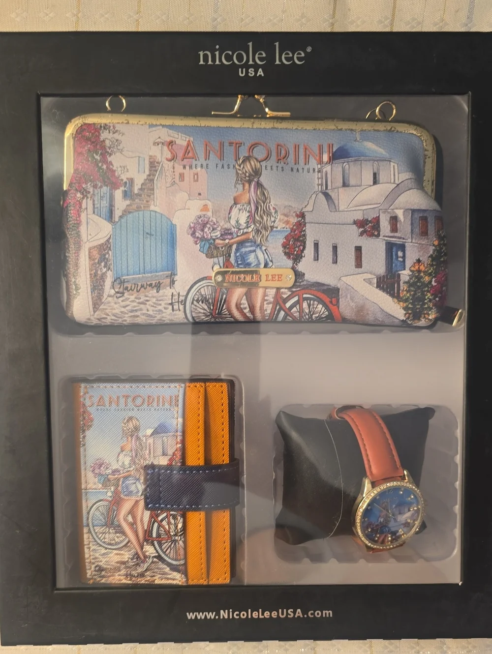 Nicole Lee Santorini Wallet/Bag, Cardholder & Watch Set , Stairway To Heaven New